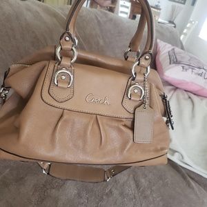 Coach tan satchel